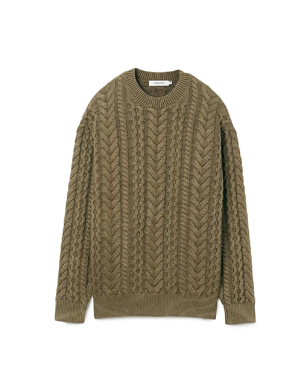 nonnative MARINER PULLOVER ARAN SWEATER COTTON YARN