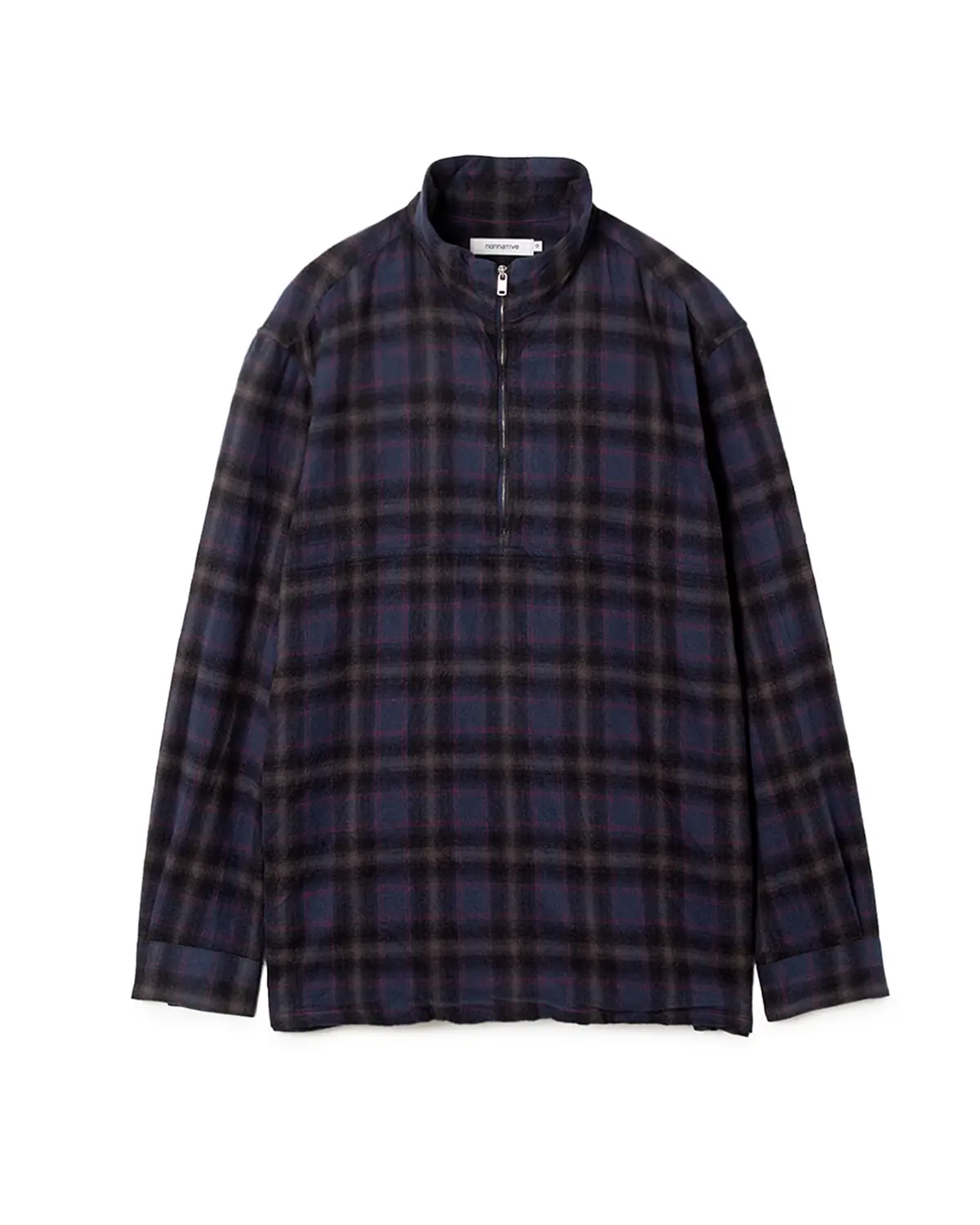 Nonnative MARINER PULLOVER SHIRT JACKET COTTON FLANNEL OMBRE CHECK