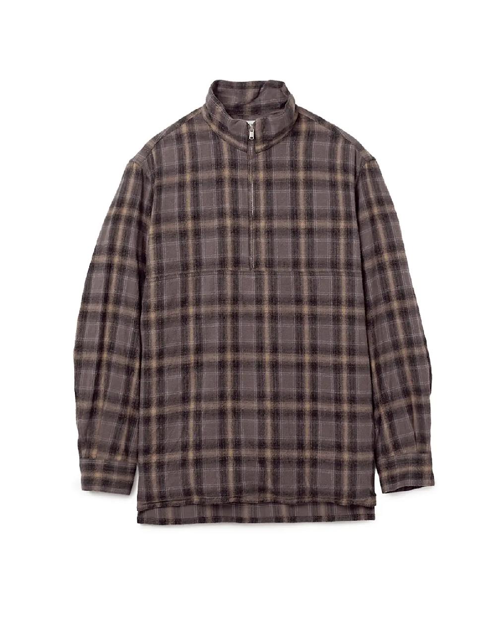 nonnative MARINER PULLOVER SHIRT JACKET COTTON FLANNEL OMBRE CHECK
