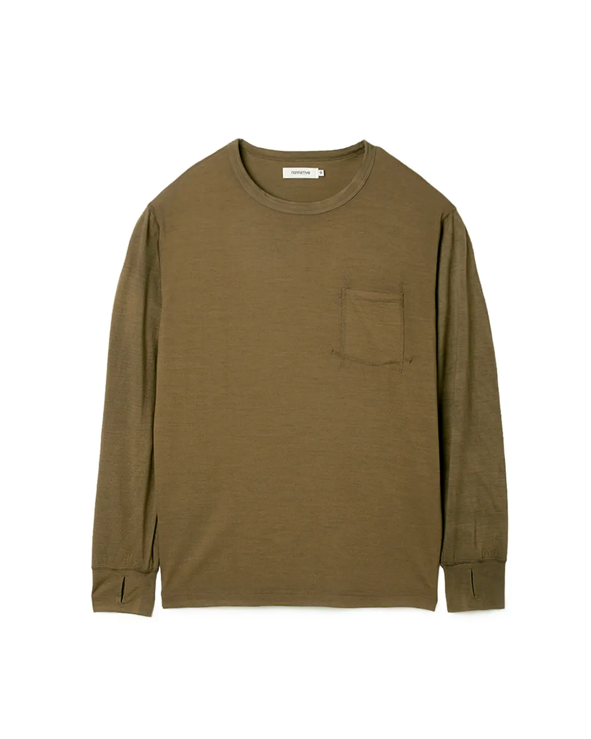 nonnative DWELLER L/S TEE MERINO WOOL OVERDYED