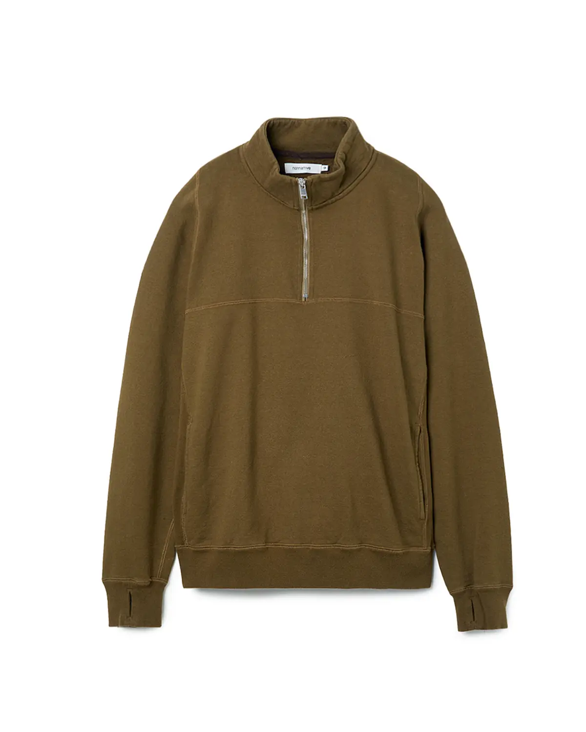 nonnative MARINER HALF ZIP PULLOVER COTTON SWEAT