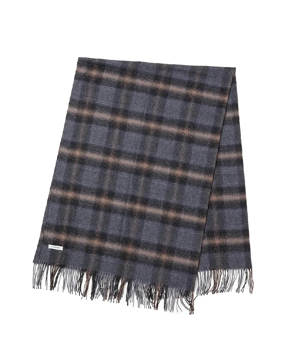 nonnative WANDERER STOLE WOOL YARN OMBRE CHECK