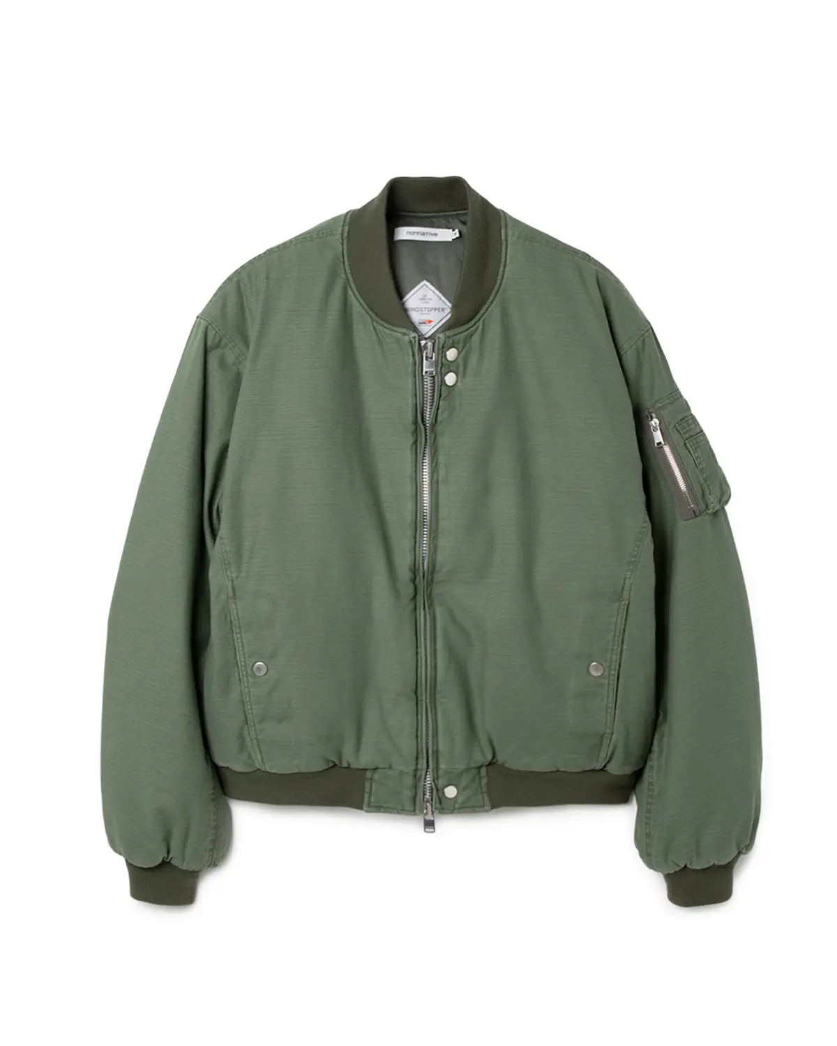 nonnative TROOPER PUFF BLOUSON COTTON BACKSATIN PIGMENT DYE WITH WINDSTOPPER®