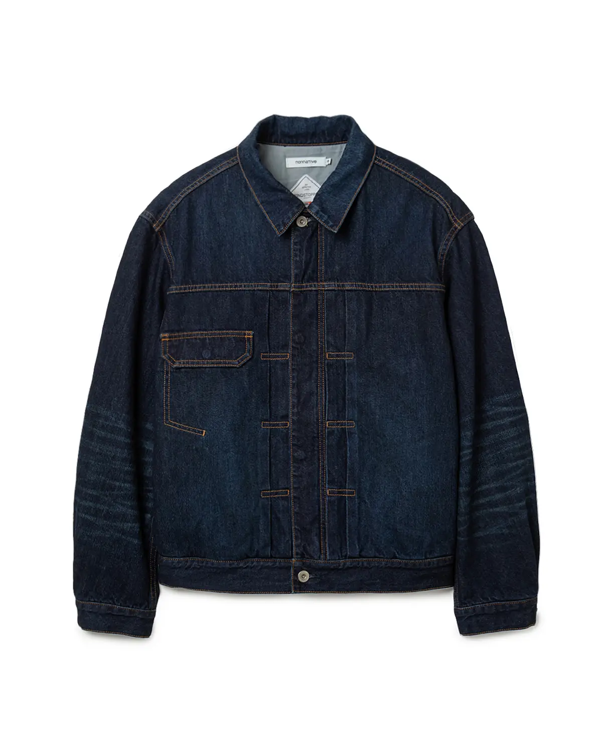 nonnative TRUCKER BLOUSON COTTON 11.5oz DENIM VW DARK WITH WINDSTOPPER®
