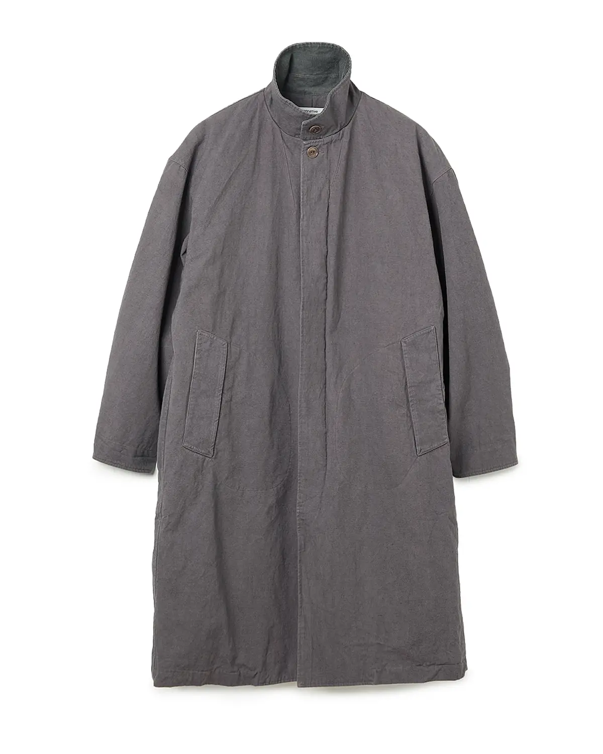 Nonnative WANDERER LONG COAT C/Li CANVAS SULFUR DYE WITH WINDSTOPPER®