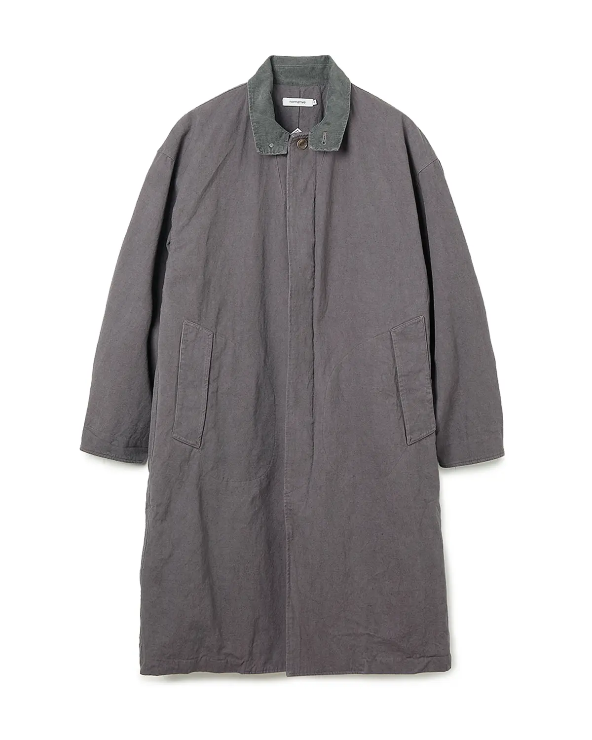 Nonnative WANDERER LONG COAT C/Li CANVAS SULFUR DYE WITH WINDSTOPPER®