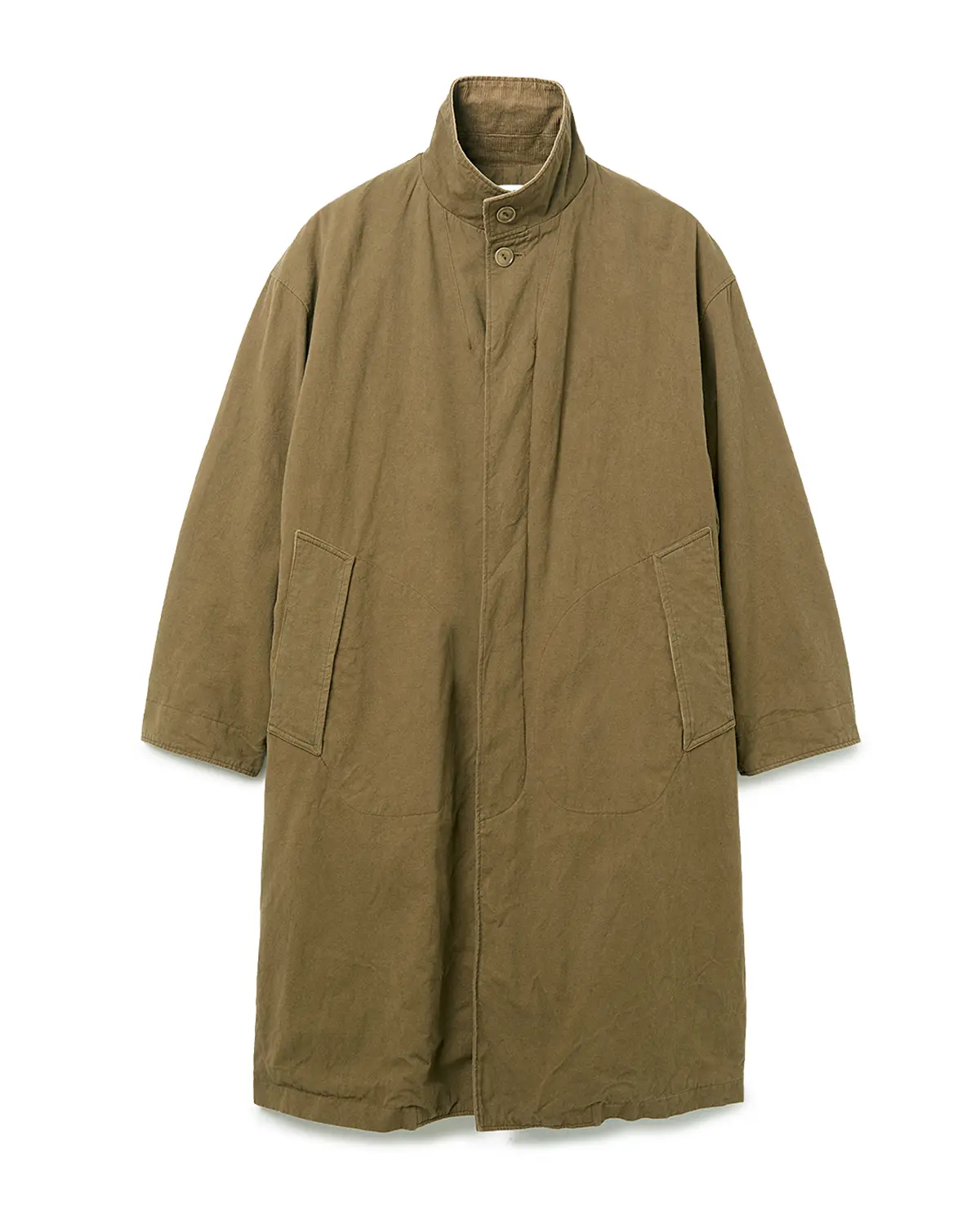 nonnative WANDERER LONG COAT C/Li CANVAS SULFUR DYE WITH WINDSTOPPER®