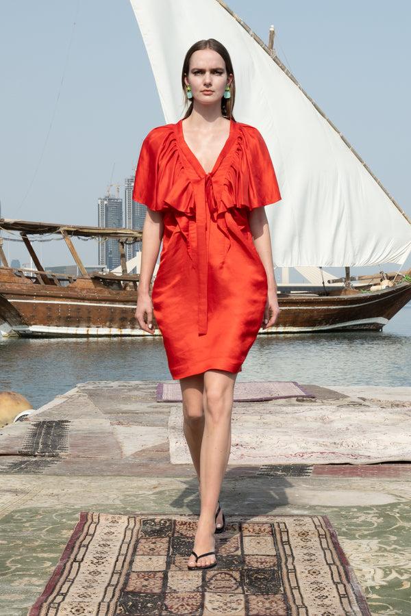 noon by noor Aafia Dress in Red