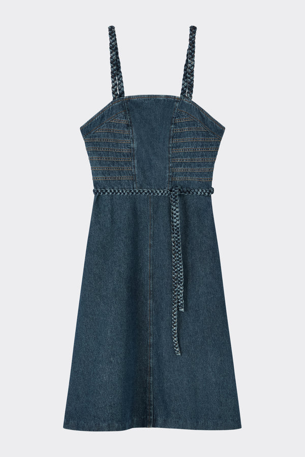 Noon By Noor Asafa Dress In Mid Blue