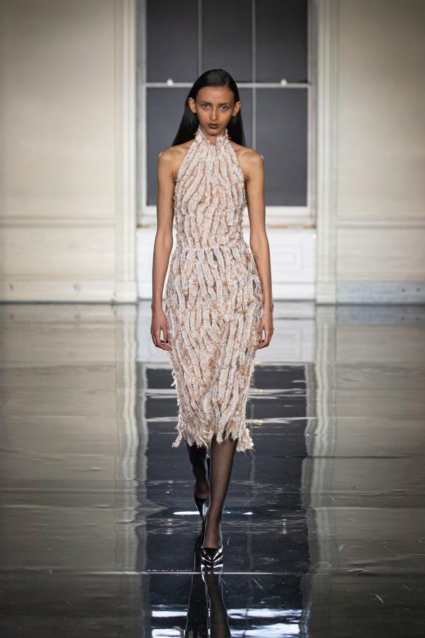 Noon By Noor Broyage Dress In Ivory Caramel