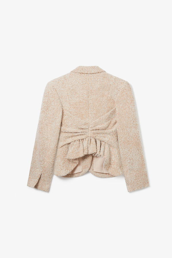 Noon By Noor Deluca Jacket In Ivory Caramel