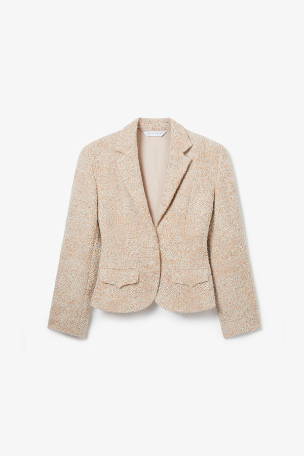 noon by noor Deluca Jacket in Ivory Caramel