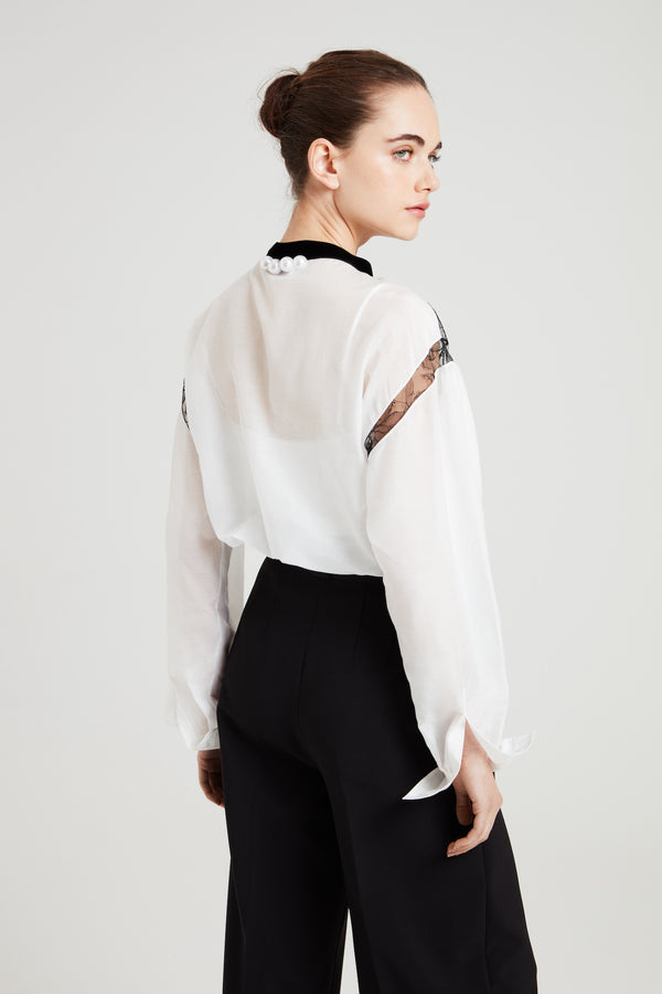 Noon By Noor Harmonia Trouser In Black Cotton