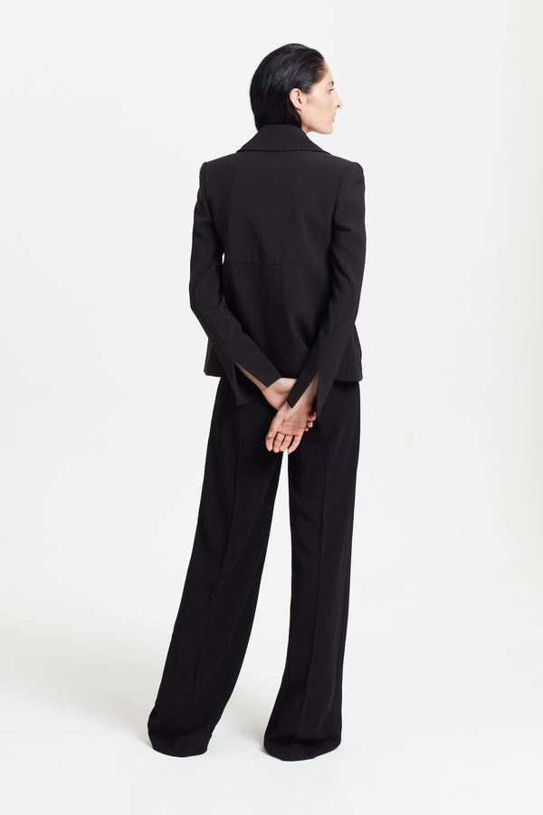 Noon By Noor Harmonia Trouser In Black Crepe