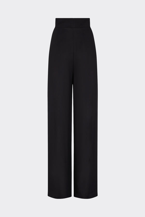 Noon By Noor Harmonia Trouser In Black Viscose