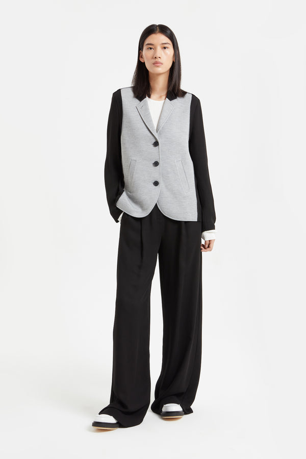 Noon By Noor Harmonia Trouser In Black Viscose