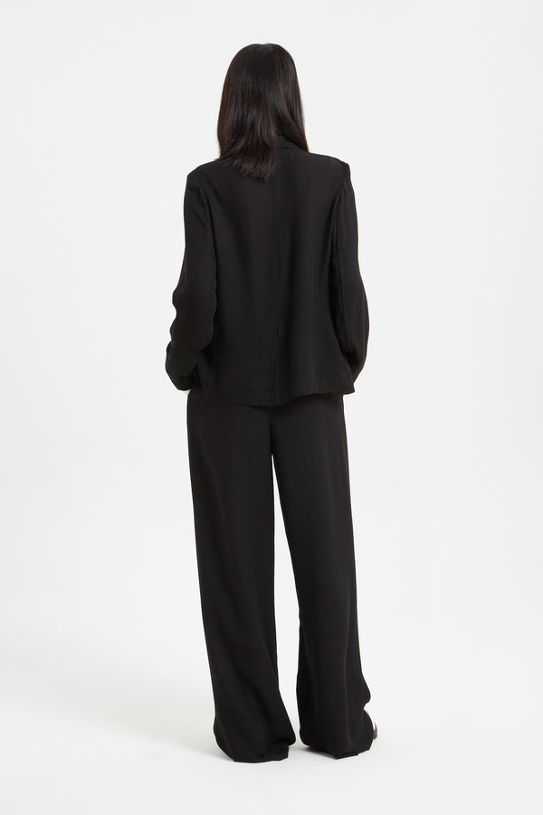 Noon By Noor Harmonia Trouser In Black Viscose