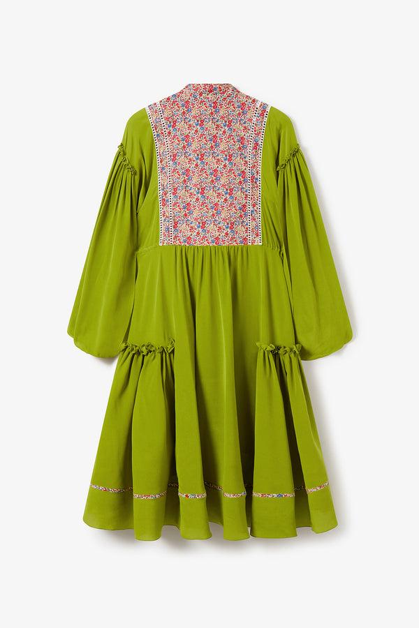 Noon By Noor Hero Dress In Palm Green