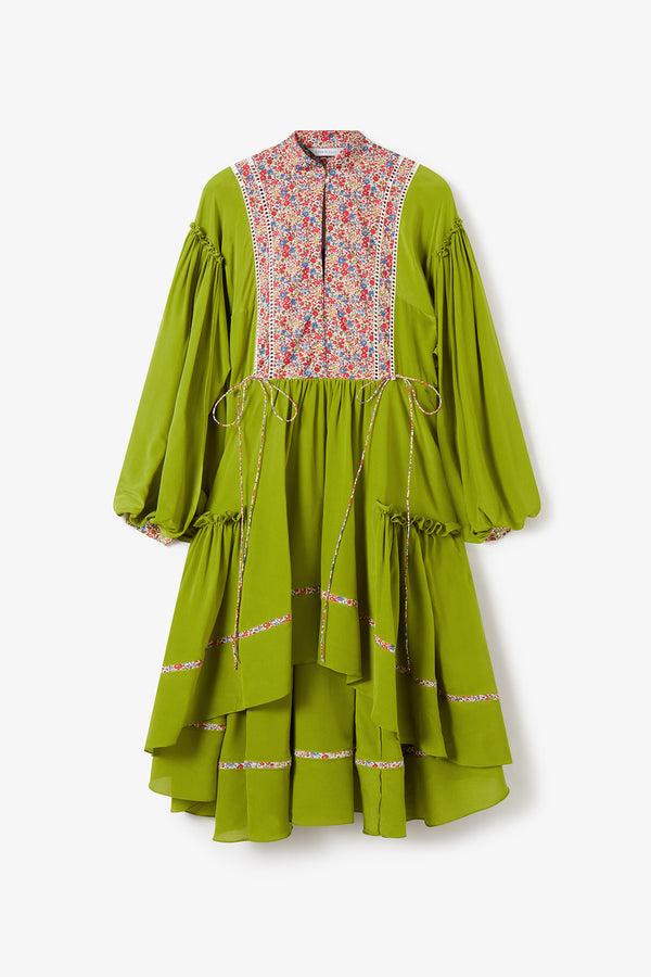 noon by noor Hero Dress in Palm Green