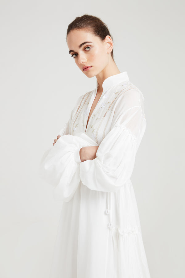 Noon By Noor Juno Bis Dress In Soft White