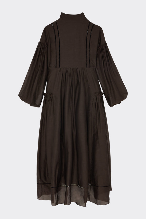 Noon By Noor Juno Dress In Dark Brown