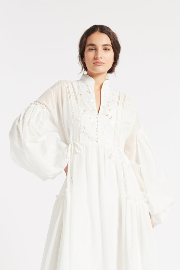 noon by noor Juno Dress in Soft White