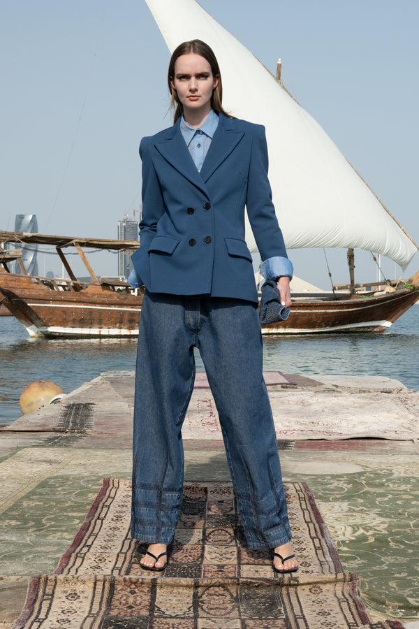 noon by noor Leslie Shirt in Blue