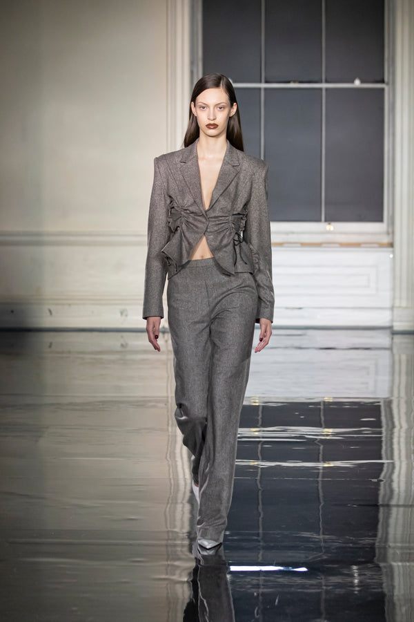 Noon By Noor Liza Trouser In Dark Chocolate