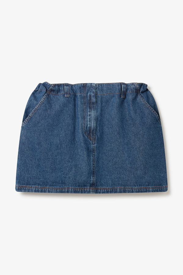 Noon By Noor Mel Skirt In Mid Blue