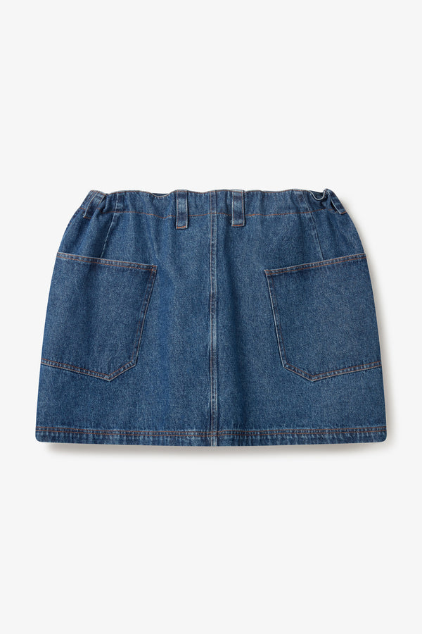 Noon By Noor Mel Skirt In Mid Blue