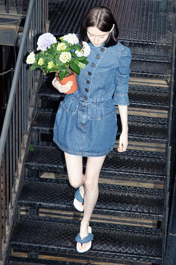 noon by noor Mel Skirt in Mid Blue