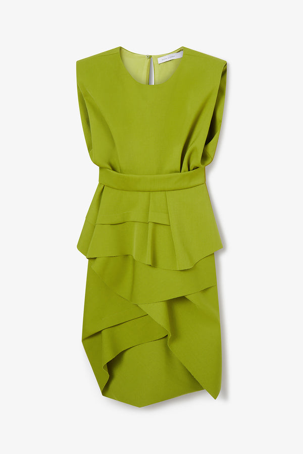 noon by noor Michela Dress in Palm Green