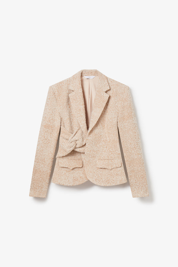 Noon By Noor Panos Jacket In Ivory Caramel