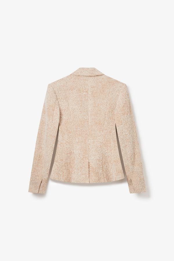 Noon By Noor Panos Jacket In Ivory Caramel