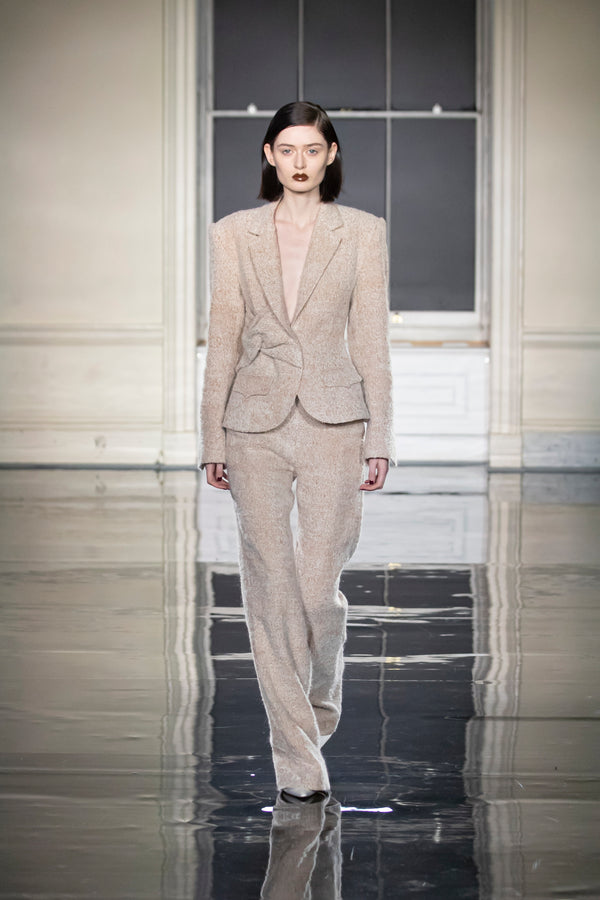 noon by noor Panos Jacket in Ivory Caramel