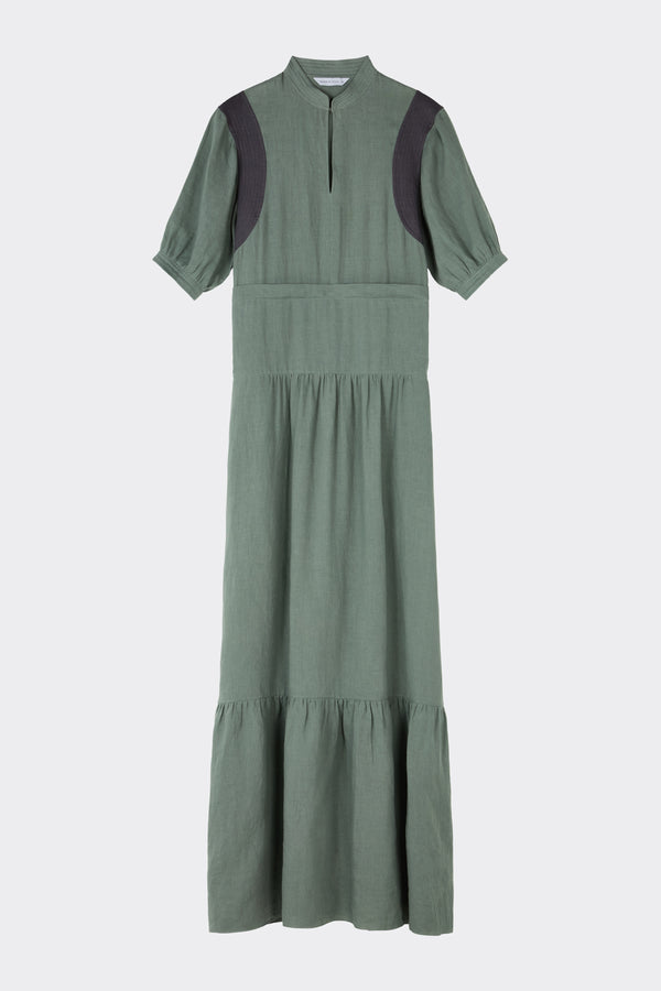 Noon By Noor Patricia Dress In Sea Green Multi