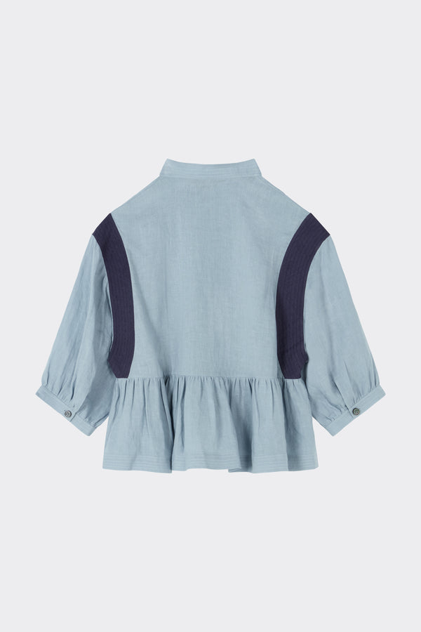 Noon By Noor Payton Top In Mid Blue