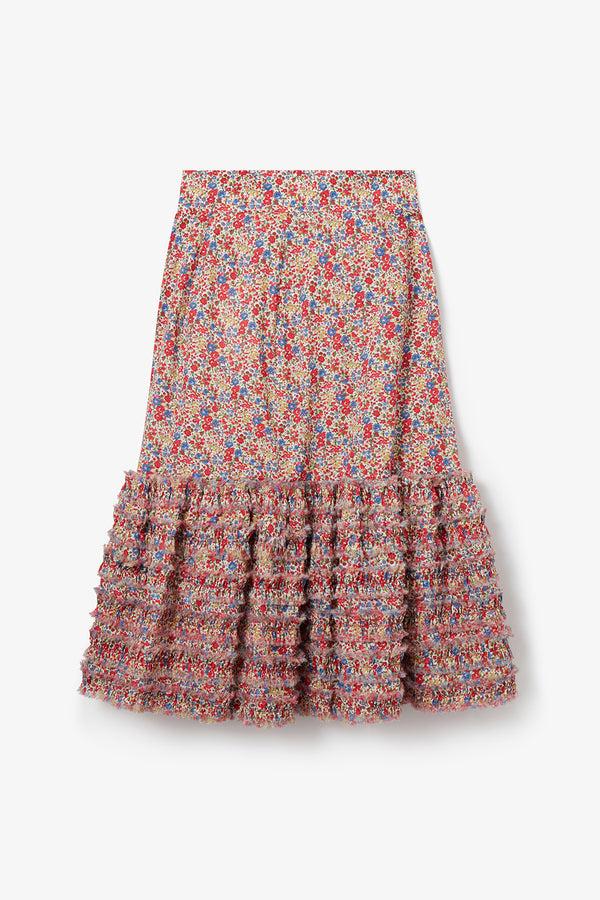 Noon By Noor Polka Skirt In Ditsy Floral Print
