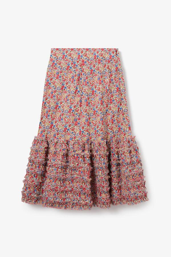 noon by noor Polka Skirt in Ditsy Floral Print