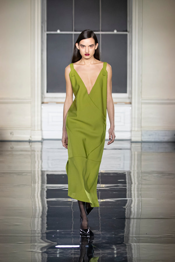 noon by noor Rhea Dress in Palm Green