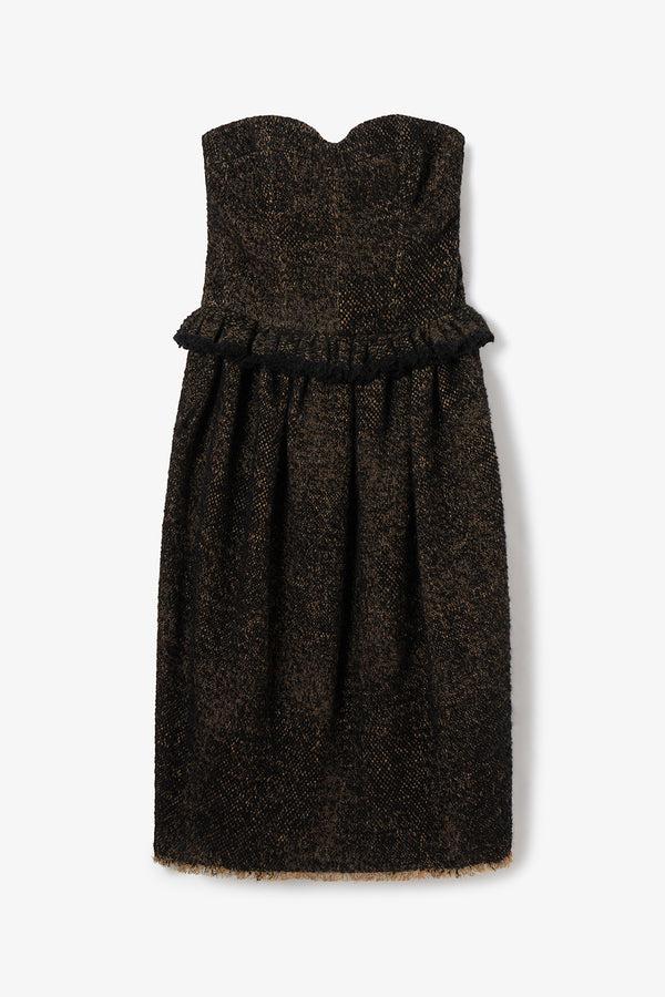 Noon By Noor Riku Dress In Black Caramel