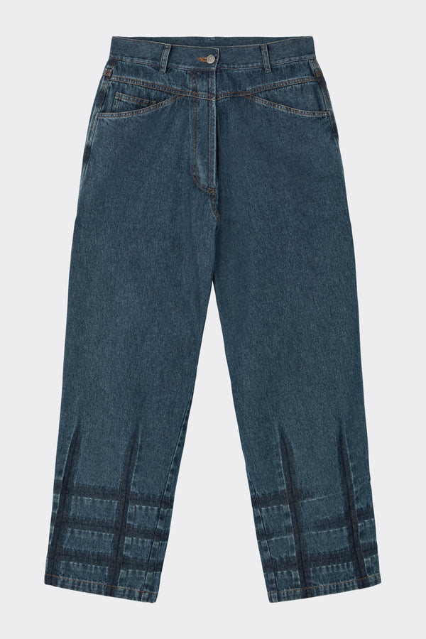 noon by noor Shelly Trouser in Mid Blue