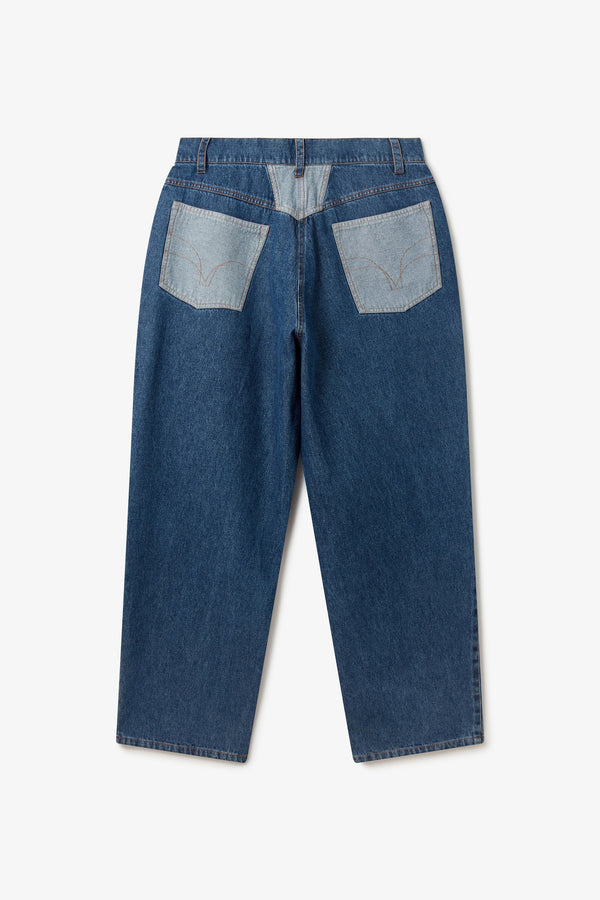 Noon By Noor Venita Trouser In Mid Blue