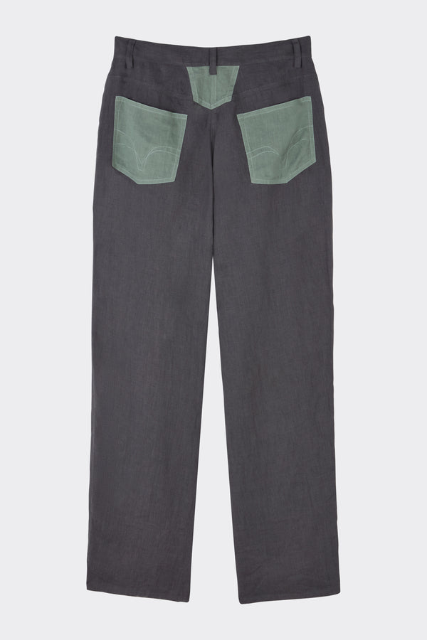 Noon By Noor Venita Trouser In Shell Grey Multi