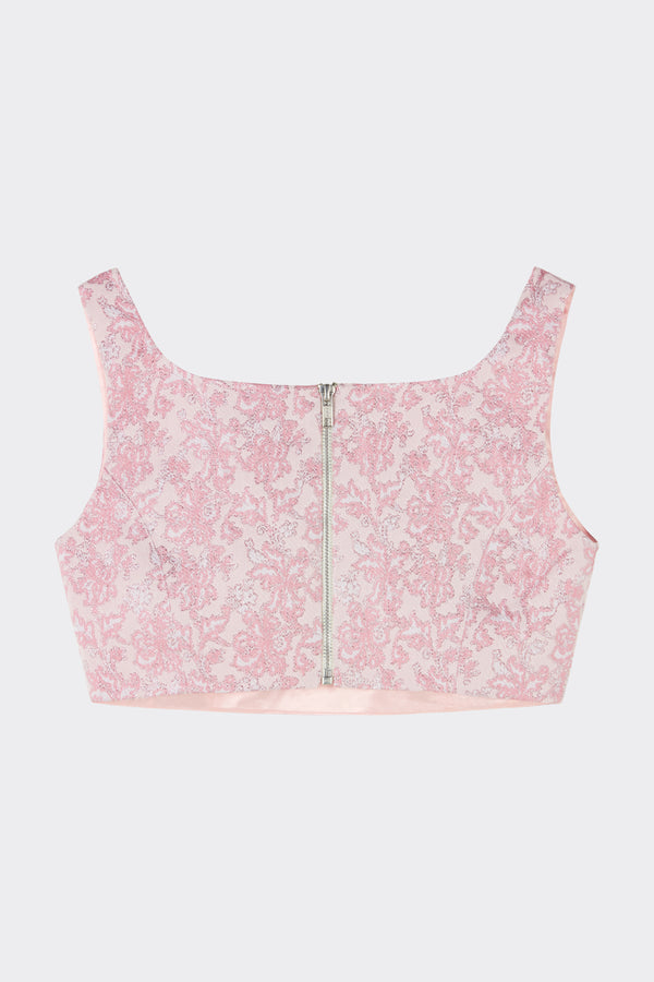 Noon By Noor Zaha Corset Top In Soft Pink