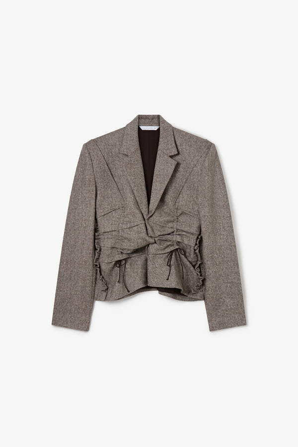 Noon By Noor Zamalia Jacket In Dark Chocolate