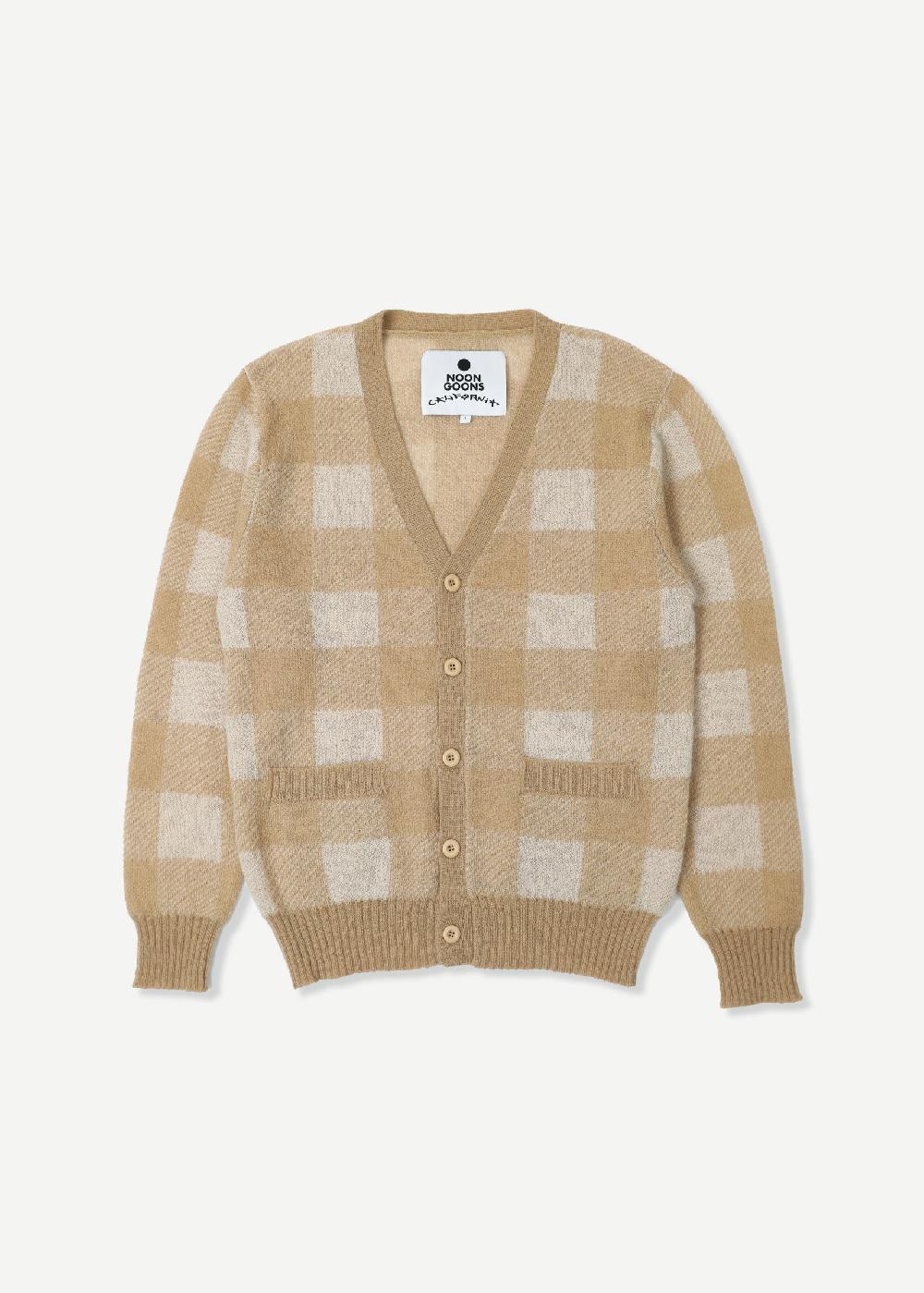 noon goons BEACH CAMP CARDIGAN - BEACHWOOD BROWN