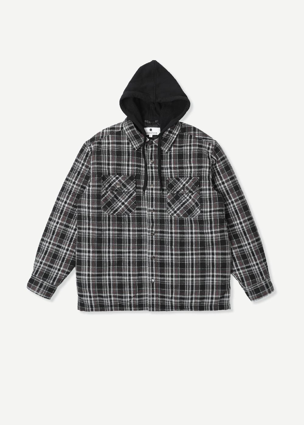 noon goons FUNCTION FLANNEL - BLACK