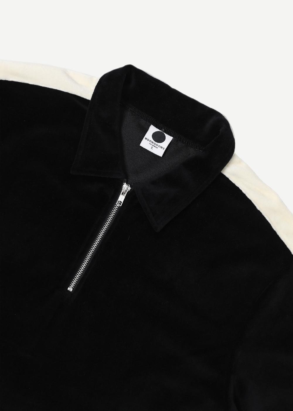 Noon Goons JOYRIDE VELOUR POLO - BLACK