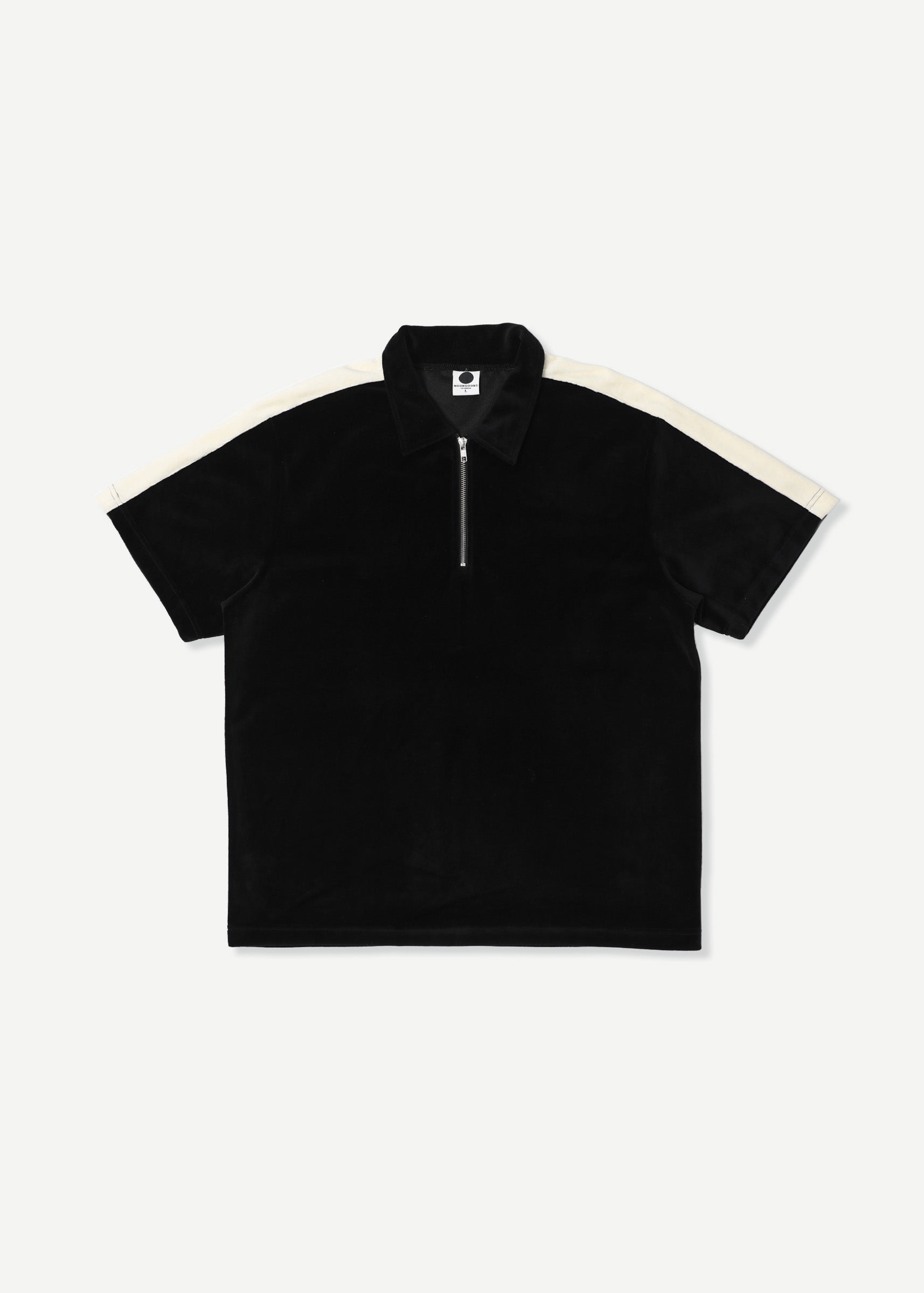 noon goons JOYRIDE VELOUR POLO - BLACK